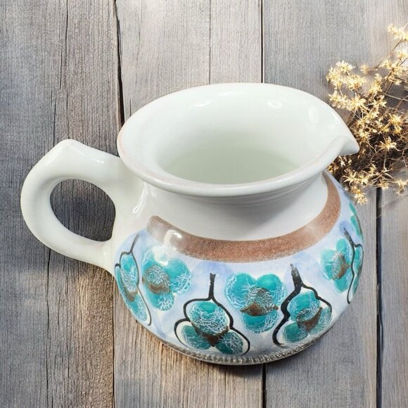 Hand Made Signed RSA Pottery Rifa Vietri Small Pitcher Creamer Hand Crafted VTG - Picture 1 of 11